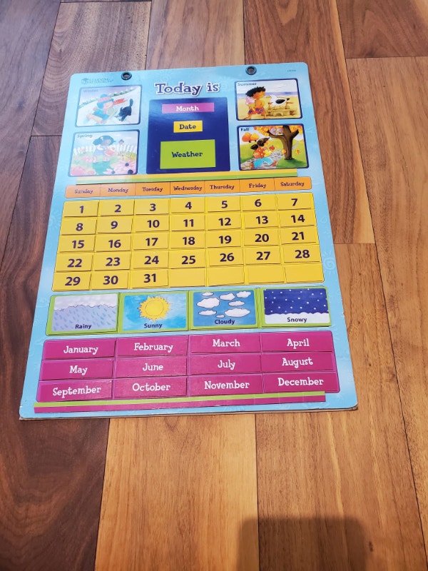 Magnetic Learning Calendar