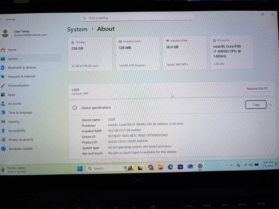 Dell Latitude 7410 - i7 10th Gen | 16GB RAM | 256GB SSD - photo 2