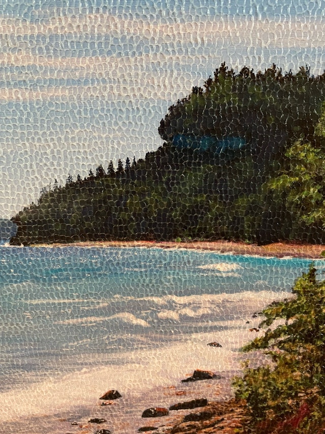 Original Acrylic Painting – “Smokey Head” – 16” × 20” - photo 3
