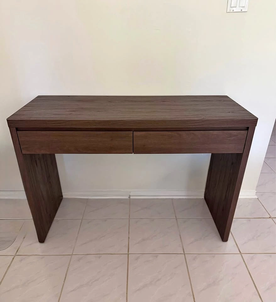 NEW 2-Drawer Desk / Console Table – Dark Walnut