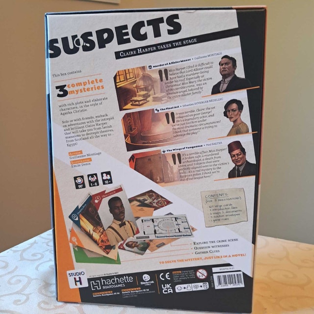 Suspects: Claire Harper Takes the Stage Board Game - photo 2