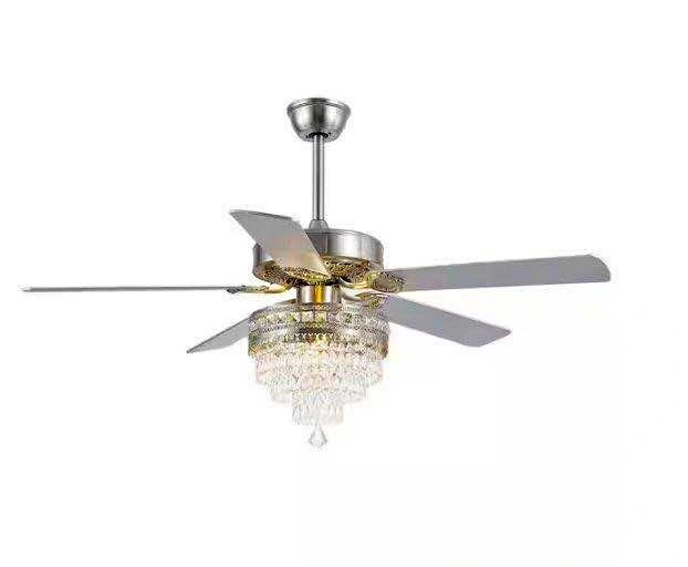 52 in. Crystal Chandelier Ceiling Fan with Lights