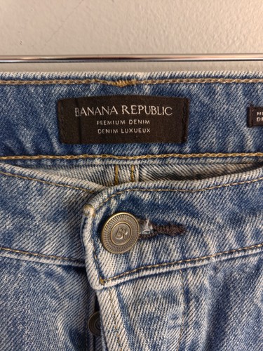 Banana Republic 32 inch light wash high rise straight leg jeans - photo 2