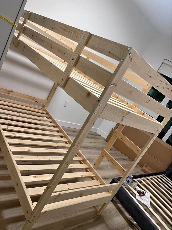 Moving Sale - IKEA MYDAL Bunk Bed Frame with One Mattress