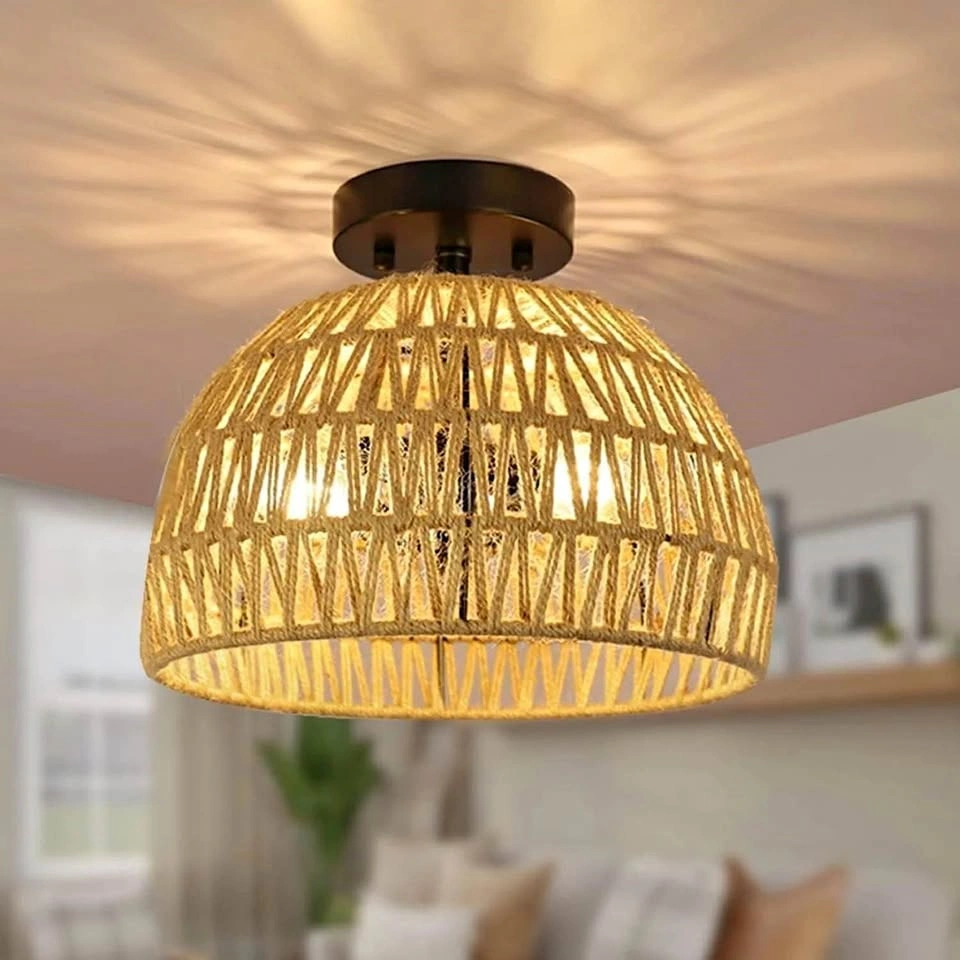 6 Piece Rattan ceiling Light