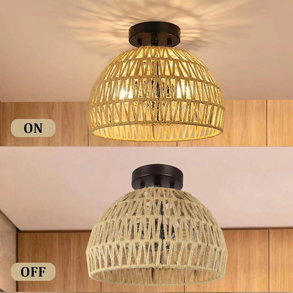 6 Piece Rattan ceiling Light - photo 3