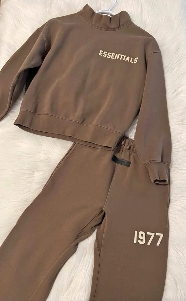 Pre-loved Essentials Mock Neck Sweatsuit Set for Kids Size 8
