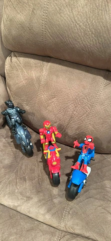 Marvel Spider-Man, Iron Man, and Black Panther Action Figures