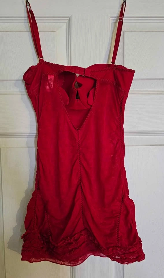 Rare Y2K Victoria's Secret "Sexy Little Things" Red Chemise - 34 - photo 2
