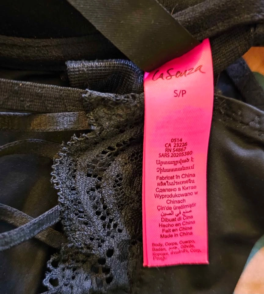 La Senza Black Lace-Up Back Corset Bustier - Size S - photo 3
