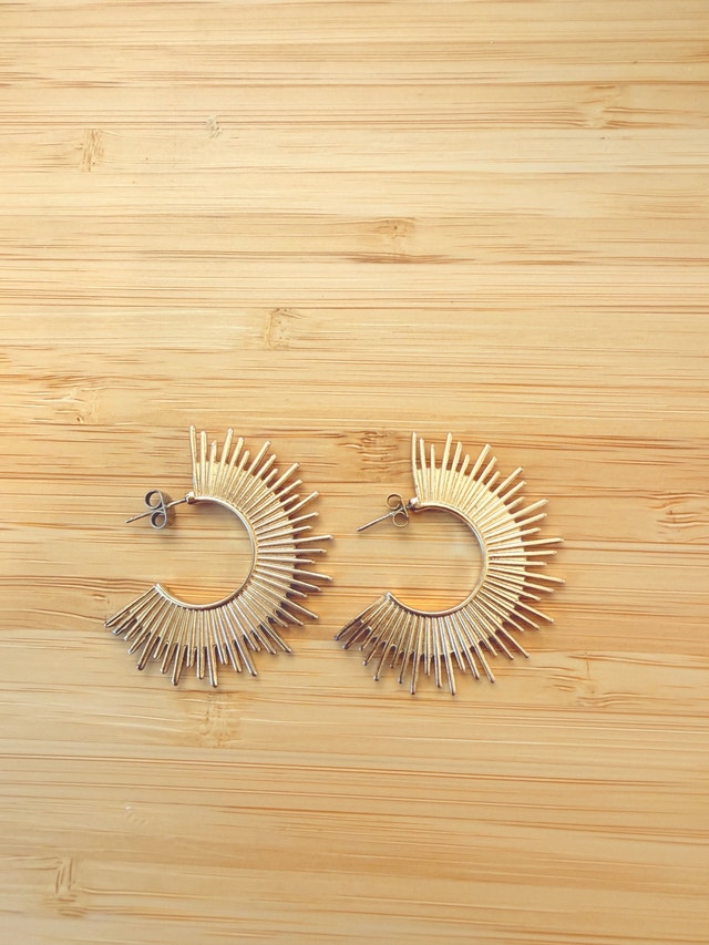 Sunburst Hoop Earrings