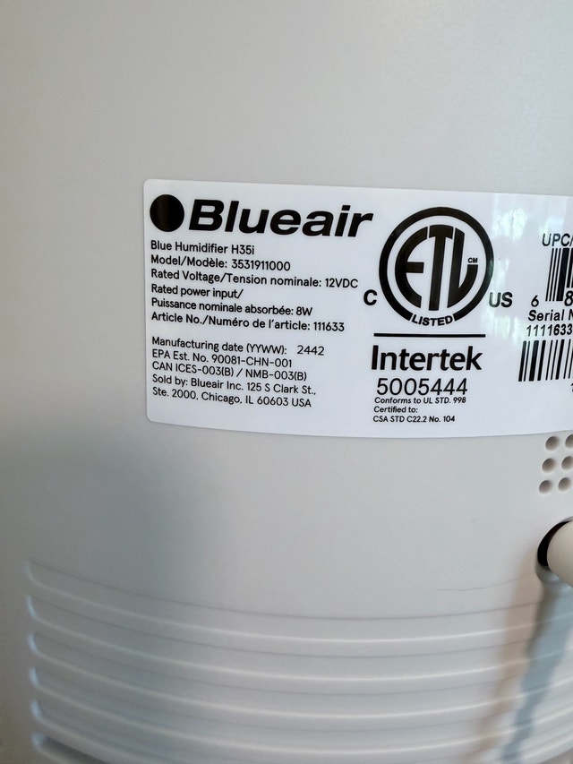 Blueair Humidifier H35i (evaporation humidifier) - photo 4