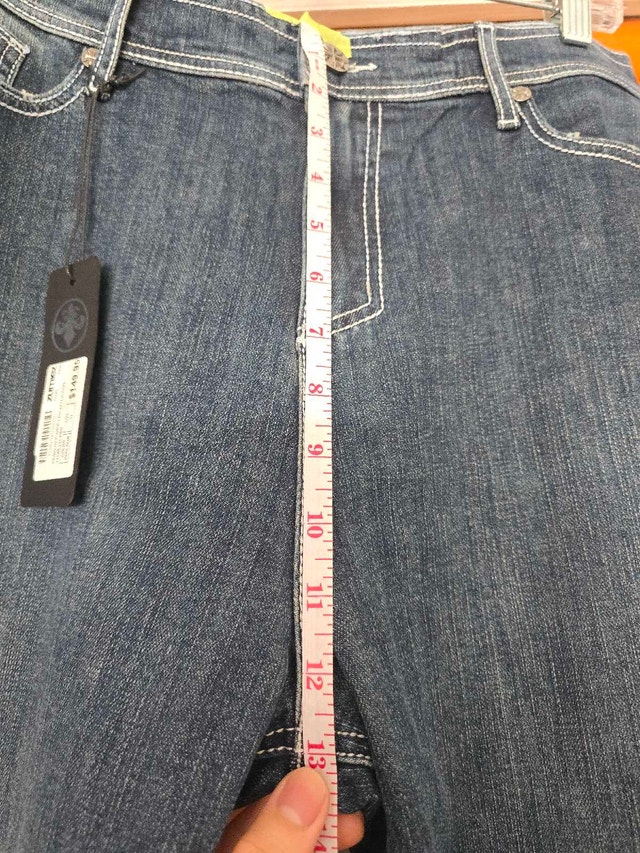 Y2K Size 34 Affliction Penelope Blue Wash Wide Leg Jeans - photo 4