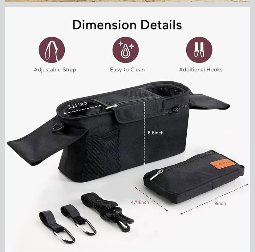 Universal Stroller Organizer with Insulated Cup Holder - photo 3