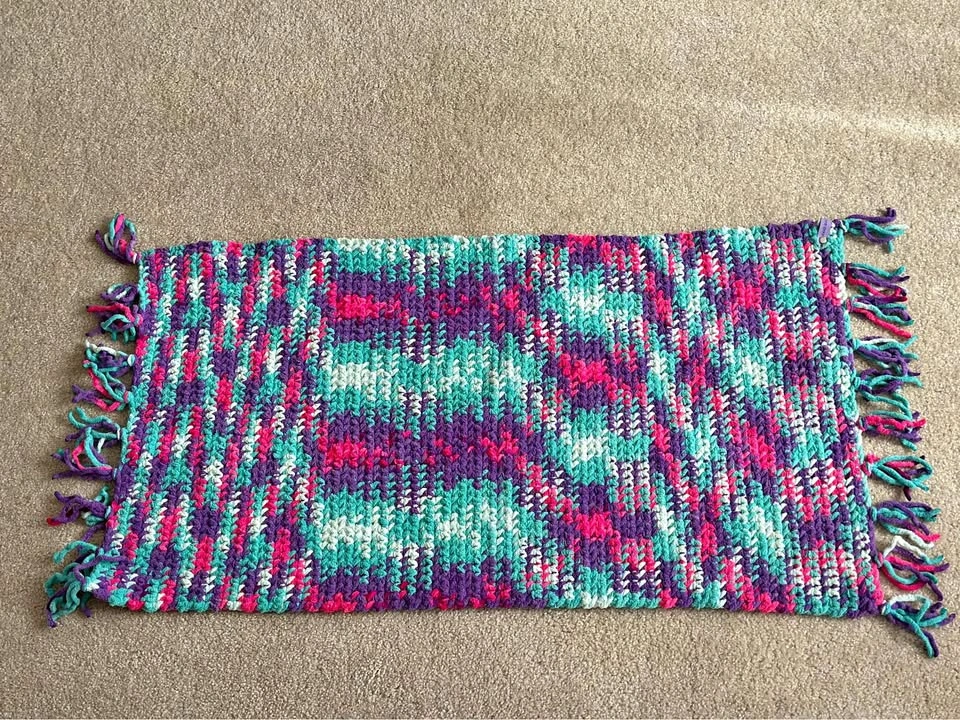 Handmade soft chenille rug