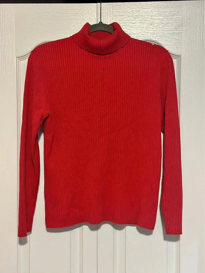 Fitted ribbed turtleneck