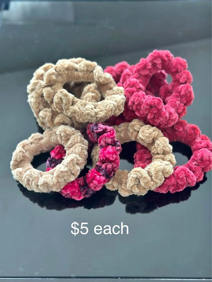 Handmade crochet scrunchies ✨