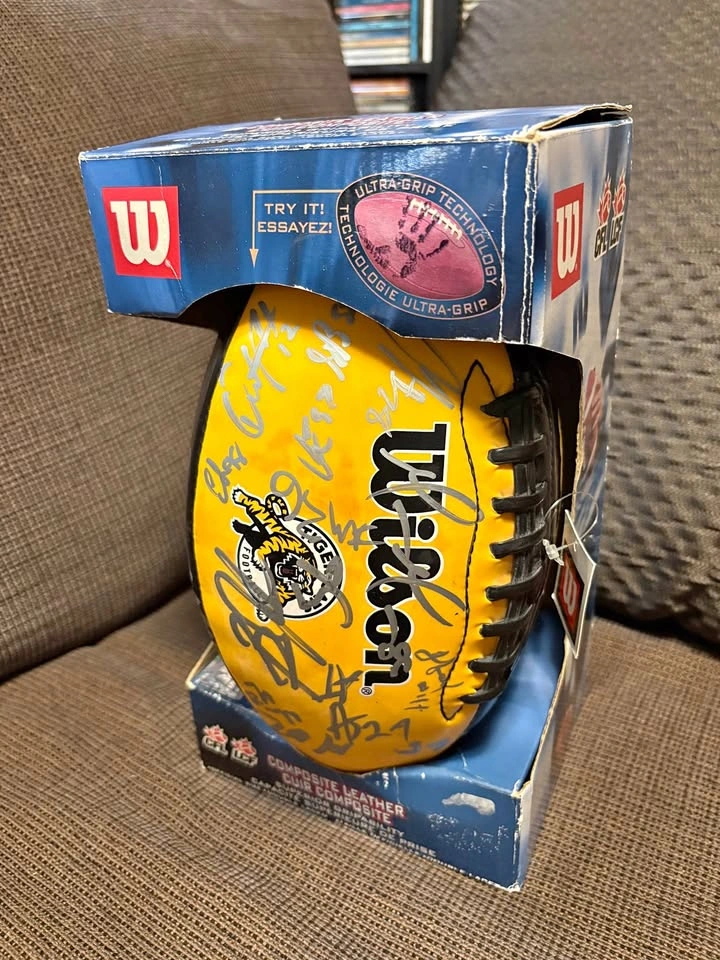 Vintage CFL Hamilton Tiger-Cats SIGNED Wilson Football