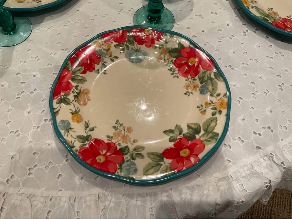 Pioneer Woman Vintage Dinner Plates, Salad Plates & Glasses - photo 5