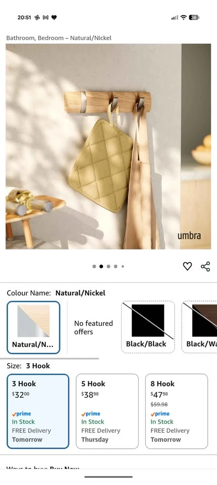 Umbra Wall Shelf with Hooks - photo 3