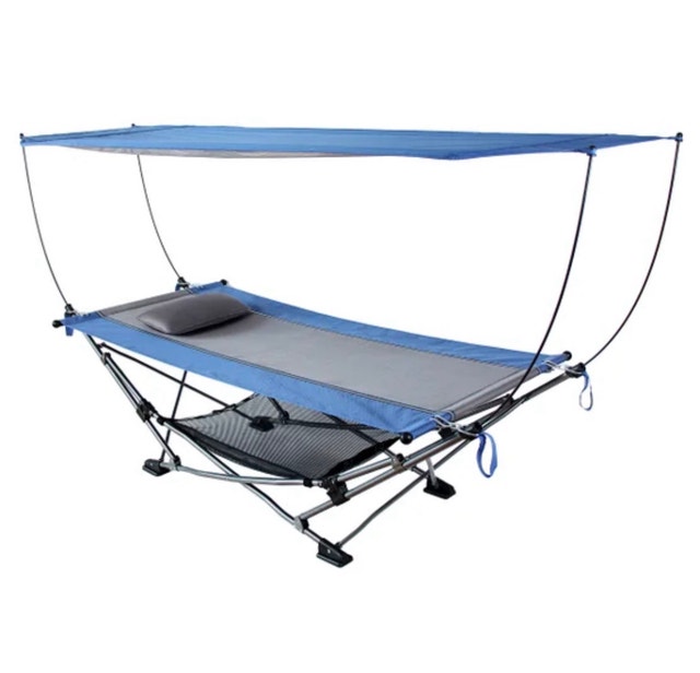 Brand New Folding Backyard Camping Hammock wt Removable Canopy - photo 2