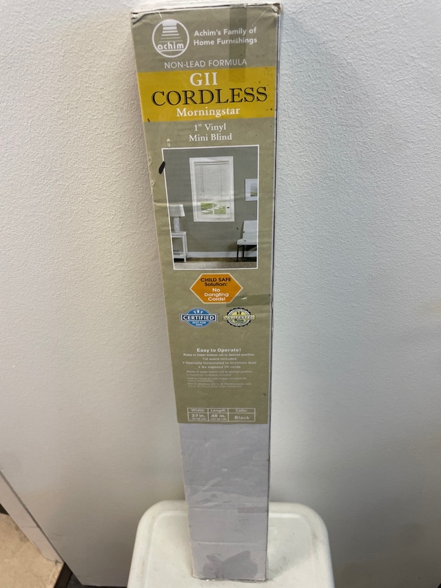 Achim GII Cordless Morningstar Black Mini Blind - Brand New - photo 2