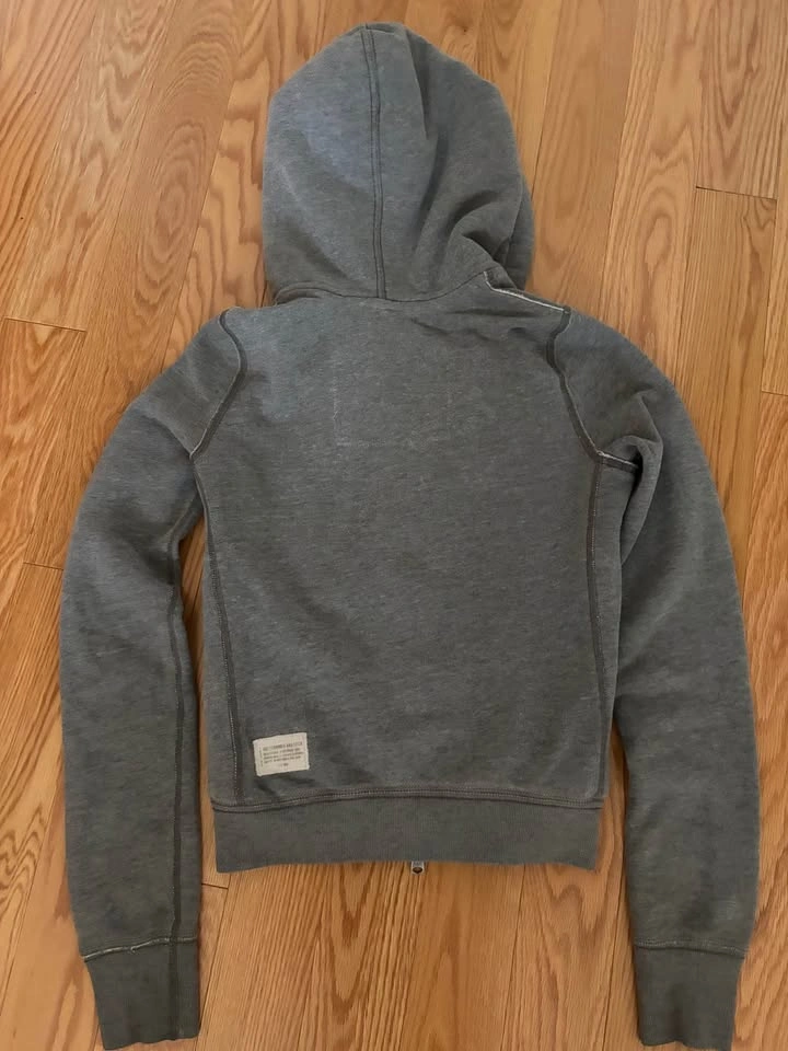 Vintage Abercrombie Grey Zip Hoodie | Size S - photo 2