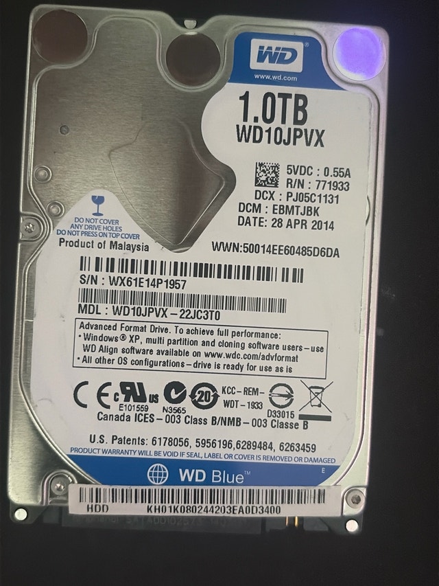 Western Digital Blue 1TB HDD