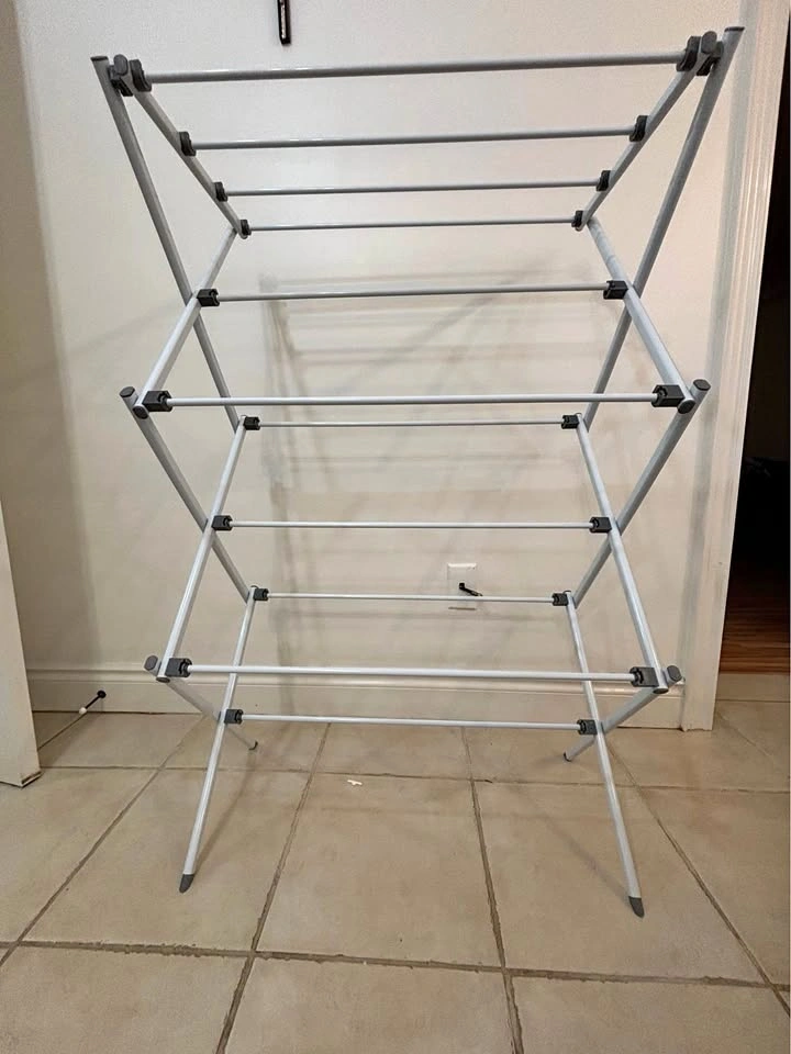MOVING SALE - Folding Metal Laundry Drying Rack