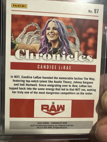 2023 Panini Chronicles WWE #97 Candice LeRae Parallel Silver 242 - photo 5