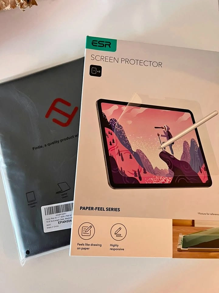 NEW iPad Air Accessory Bundle Case + ESR Paper Feel Screen