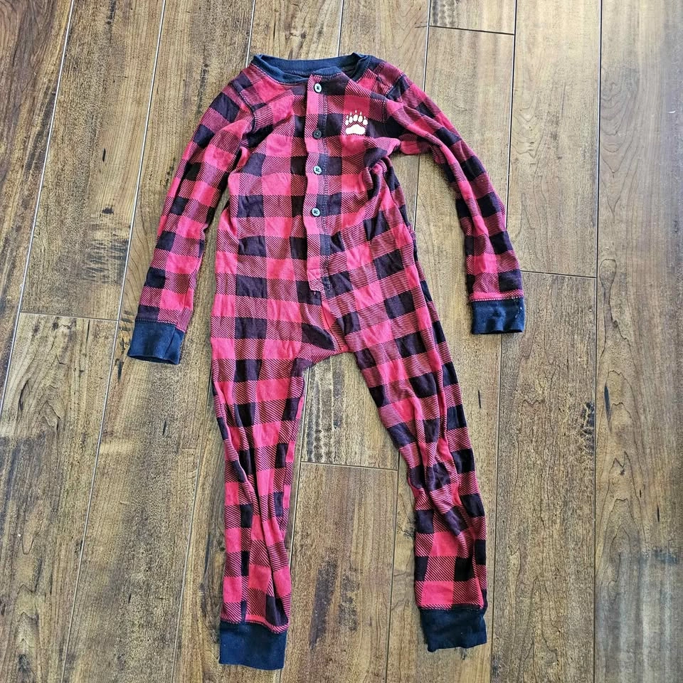 Lazy One Bear Cheeks Union Suit Pajamas Size 4T