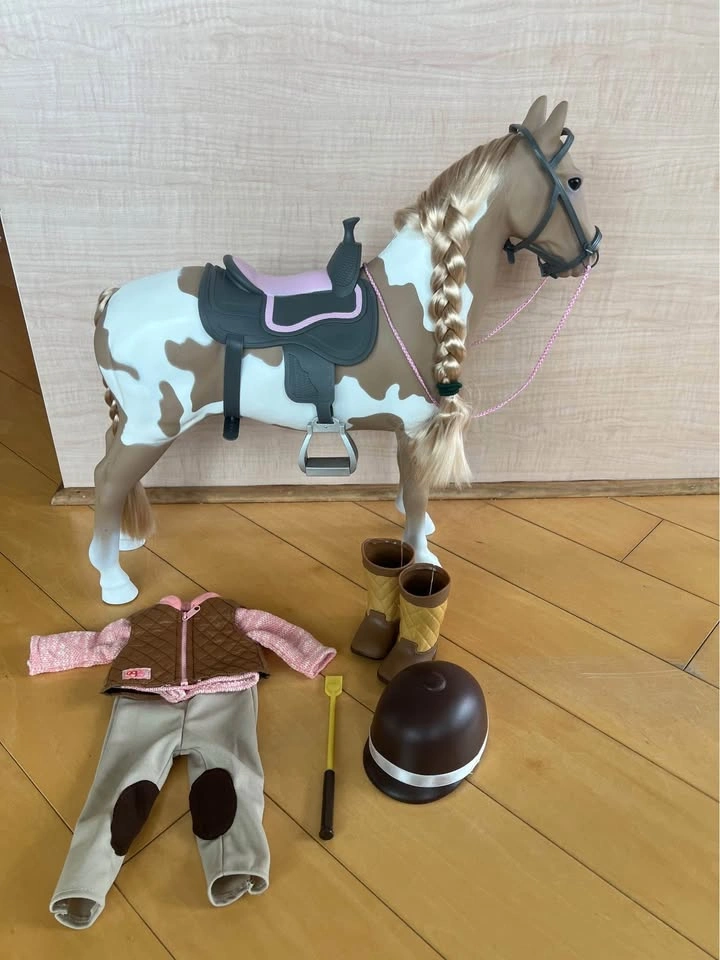 Our Generation 18-Inch Doll Riding Outfit and Palomino Horse - photo 2