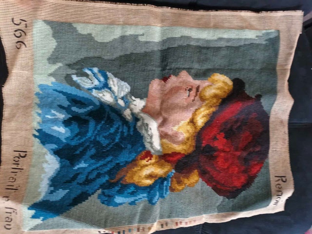 Renoir Portrait Frau Needlepoint Canvas