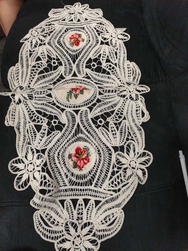 Vintage Embroidered Lace Doilies