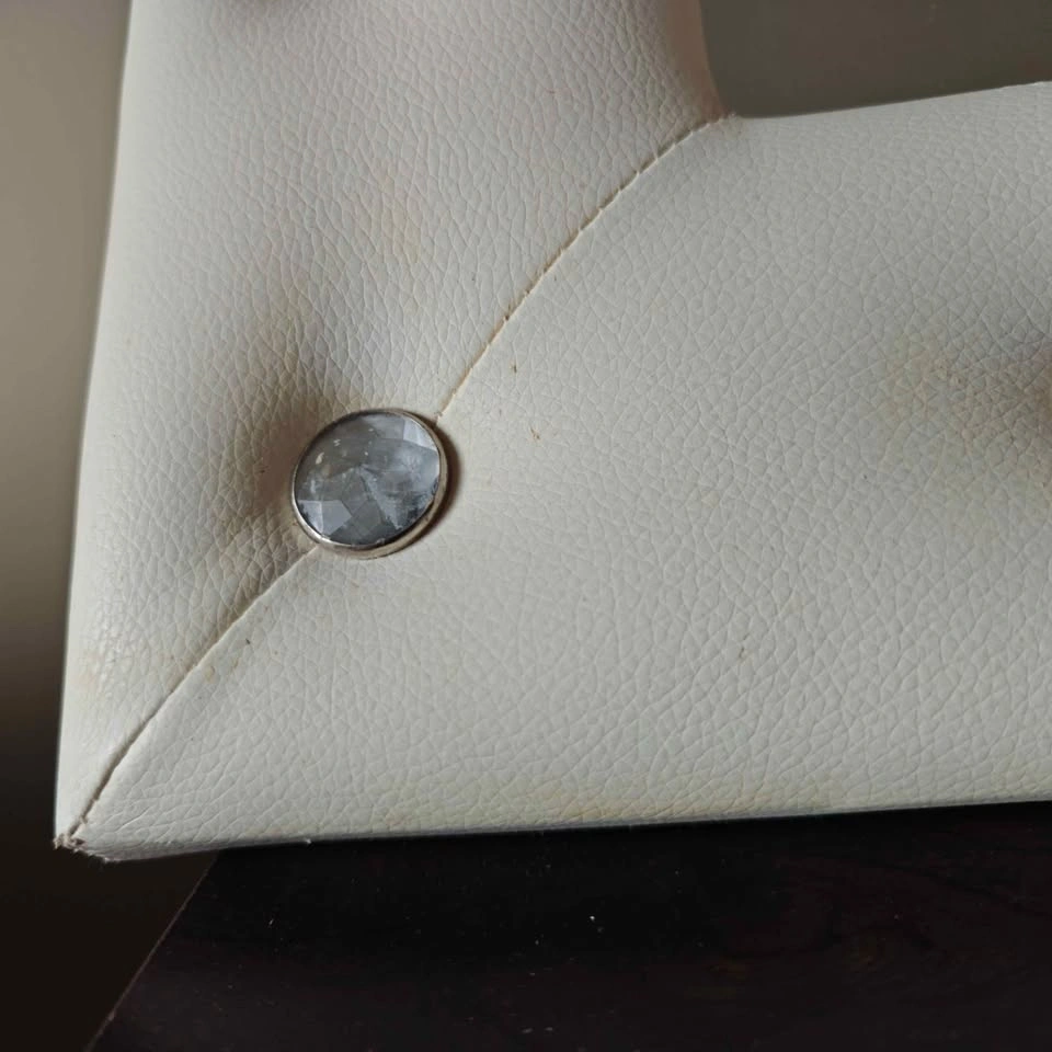 23.75" x 31.5" White Pleather Mirror with Jewels - photo 5
