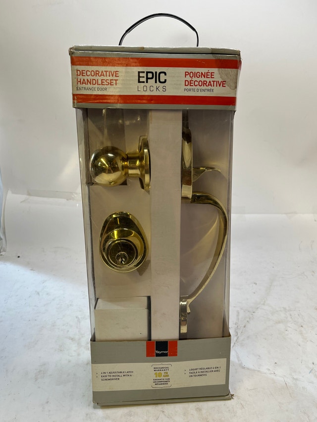 Epic Locks Decorative Doorknob Handleset for Entrance Door