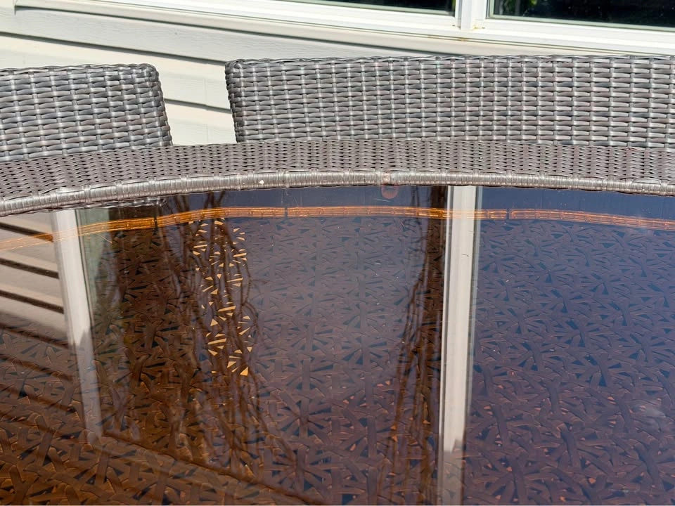 Wicker & Glass Patio Set - photo 5