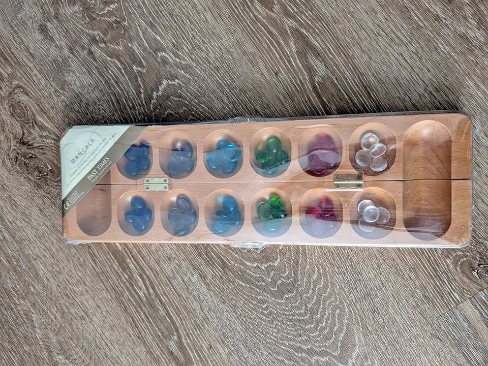 Past Times Wooden Mancala Game – New/Sealed