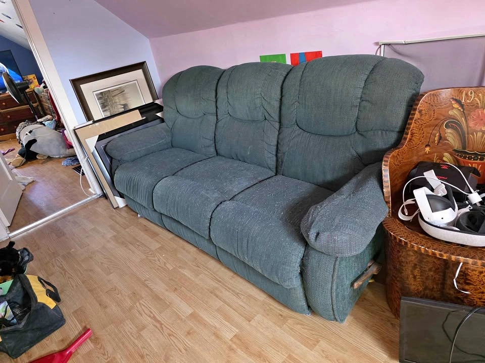 Vintage La-Z-Boy Reclining Couch + Chair