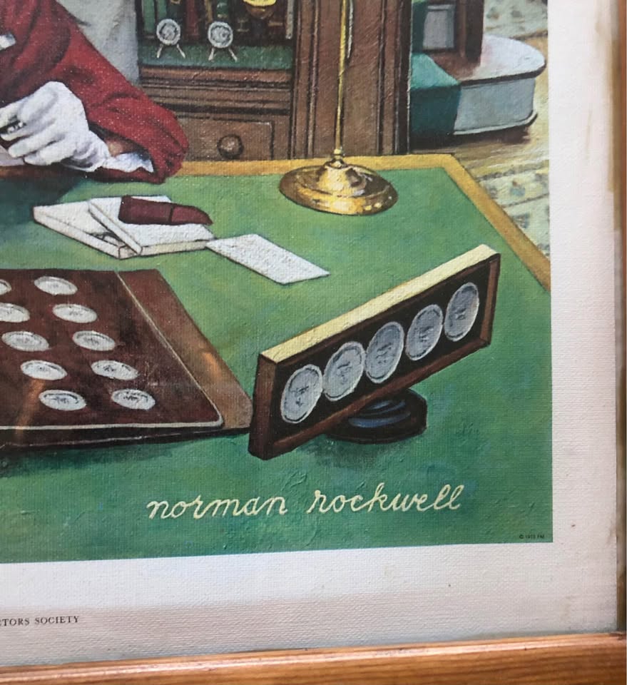 "The Collector" Rockwell Framed Art Print Franklin Mint - photo 4