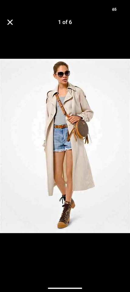 Brand new Michael Kors trench-style jacket in a beautiful Dune (