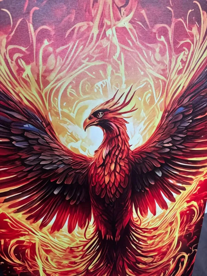 Fire Phoenix Canvas Wall Art Ready To Hang image indicator(8)
