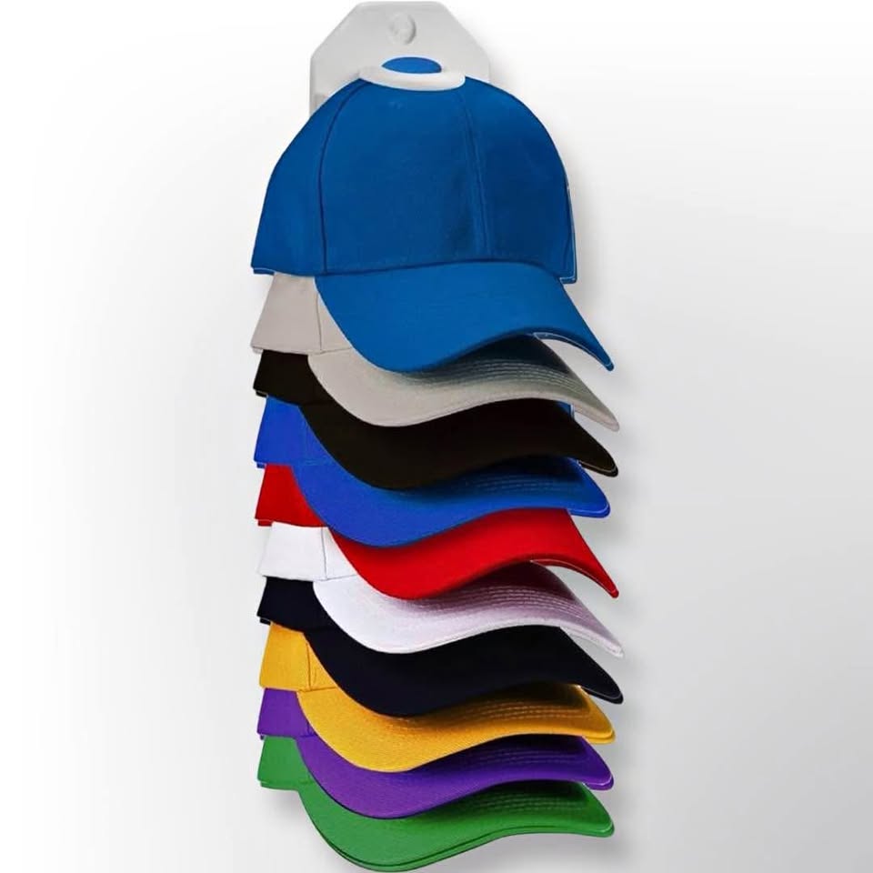 Wall Mounted Hat Organizer Rack – Holds 10 Baseball Caps