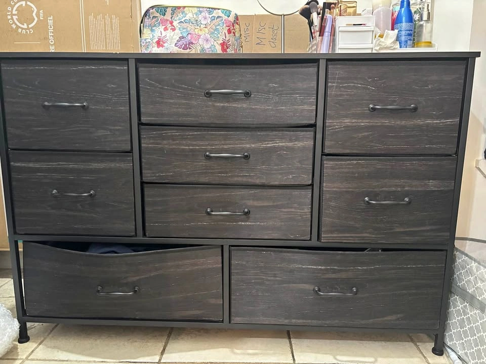MOVING SALE 9-Drawer Dresser with Metal Frame