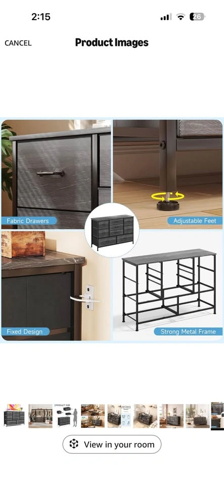 MOVING SALE 9-Drawer Dresser with Metal Frame - photo 4