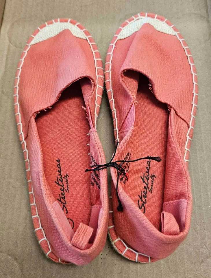 Brand New Streetwear Society Coral Pink Canvas Espadrille Flats - photo 2