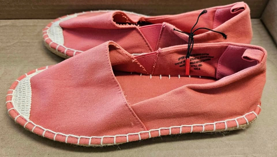 Brand New Streetwear Society Coral Pink Canvas Espadrille Flats - photo 3