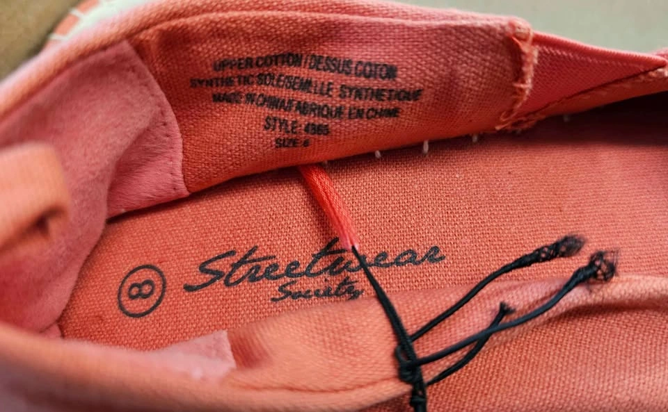 Brand New Streetwear Society Coral Pink Canvas Espadrille Flats - photo 4
