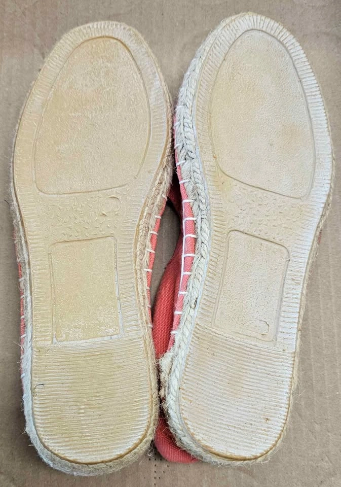 Brand New Streetwear Society Coral Pink Canvas Espadrille Flats - photo 5